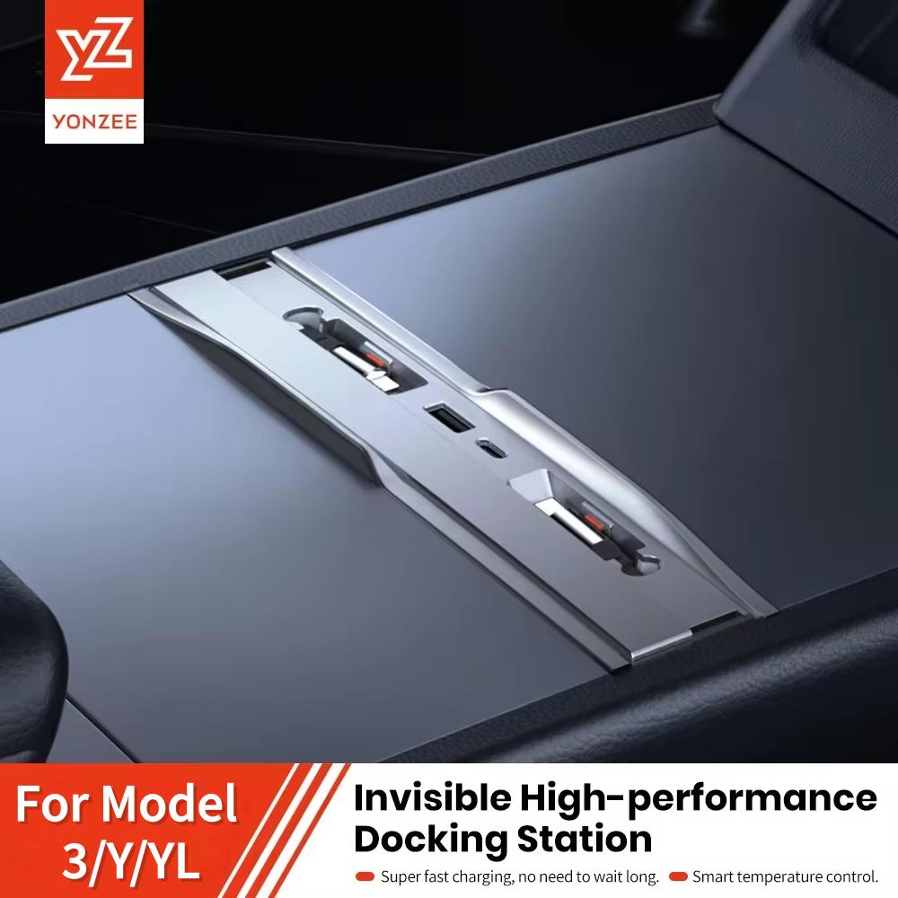 YZ Til Tesla Model 3/Y/YLHighland Juniper Dockingstation Hurtiglader Intelligent Udvidelsesdok Centralstyring Opladningsfordeler