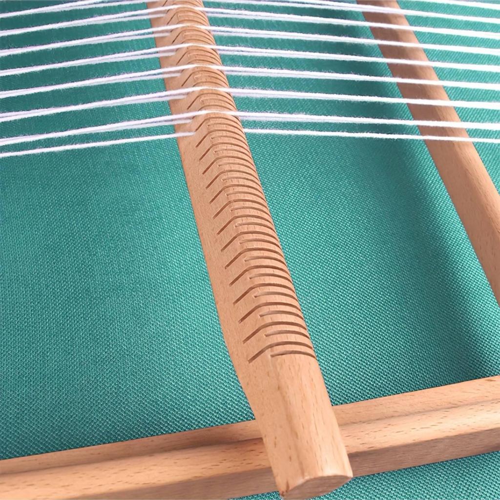 Weaving Loom with Tools Freestanding for Fiber Artists, Craft Hobbyists,