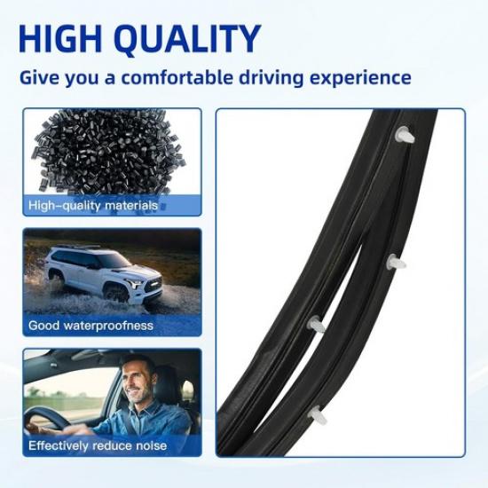 Rubber For 07-11 Toyota Corolla Front Right Door Seal Weather Strip Replacement