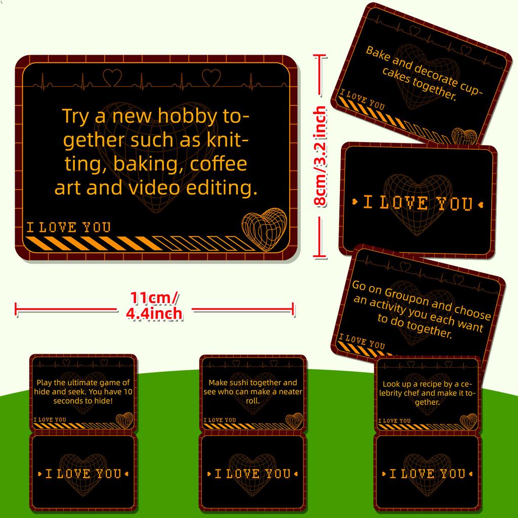 English Couple Interactive Card Romantic Love Party Game Cards