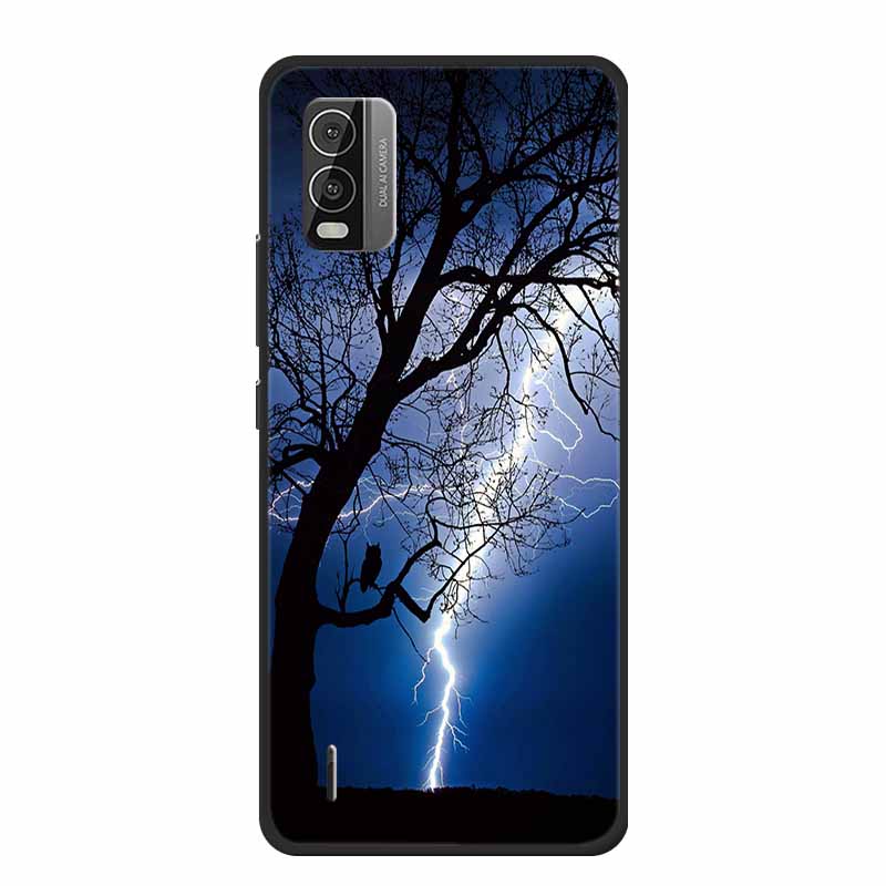 For Nokia C110 C210 C300 Case Soft black Silicone Bumper TPU Phone Wolf Cat Flower CaseS For C110 210 300 Shock proof Bumper TPU