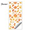 Waterproof PVC Window Art Watercolor Fall Static Clings, Maple Leaf & Pumpkin Removable Stickers, Autumn Seasonal Wall Decor Decal for Thanksgiving