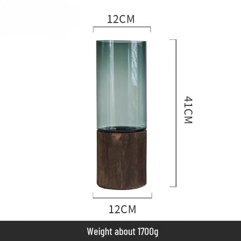 

Decorative Glass Vase with Wooden Base