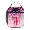 1 Piece Portable Lunch Container Goth Skeleton Neon Y2K Spooky Zipper Closure Durable Pocket H-Helluva Boss For Lunch Box Bag