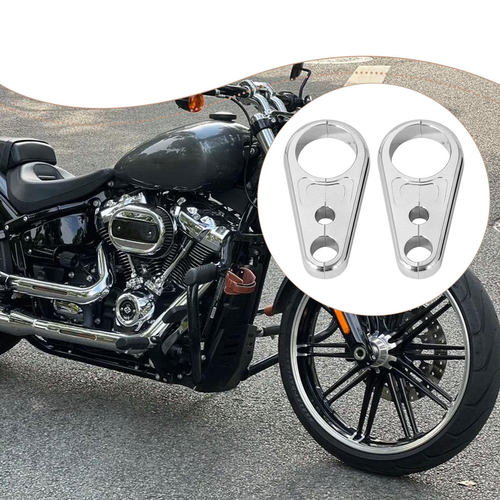 

2 Motorcycle Brake Cable Clamps, Holder, Heavy Duty, Professional, for Handlebars. срібний