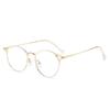 Anti Blue Light Nearsighted Glasses for Women Men Vintage Metal Frame Myopia Prescription Eyeglasses