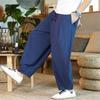 Męskie lniane spodnie z szerokimi nogawkami w stylu chińskim Męskie spodnie casualowe High Street Spodnie sportowe Duże rozmiary XS-5XL