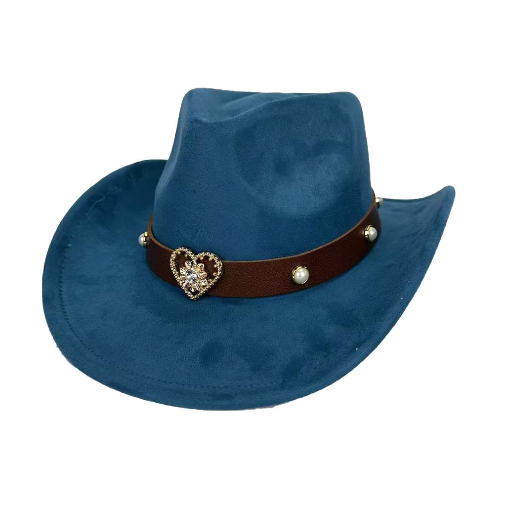New Love Accessories Decorative Belt Western Cowboy Hat Tibetan Retro Top Hat Retro Jazz Hat Fashion Felt Hat