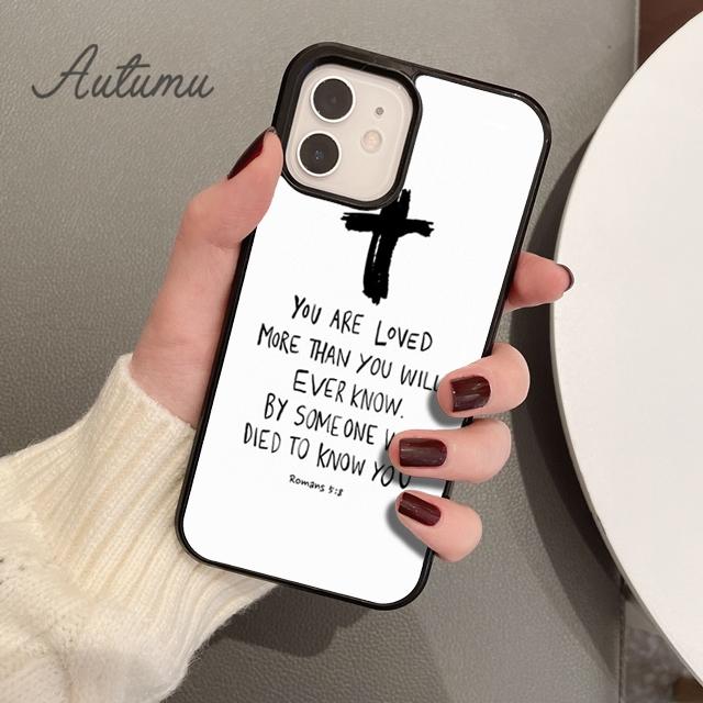 Christ Jesus Bible Verse Cross Phone Case for iPhone 17 Air 15 16 11 12 13 14 Pro Max Plus coque Fundas Shell