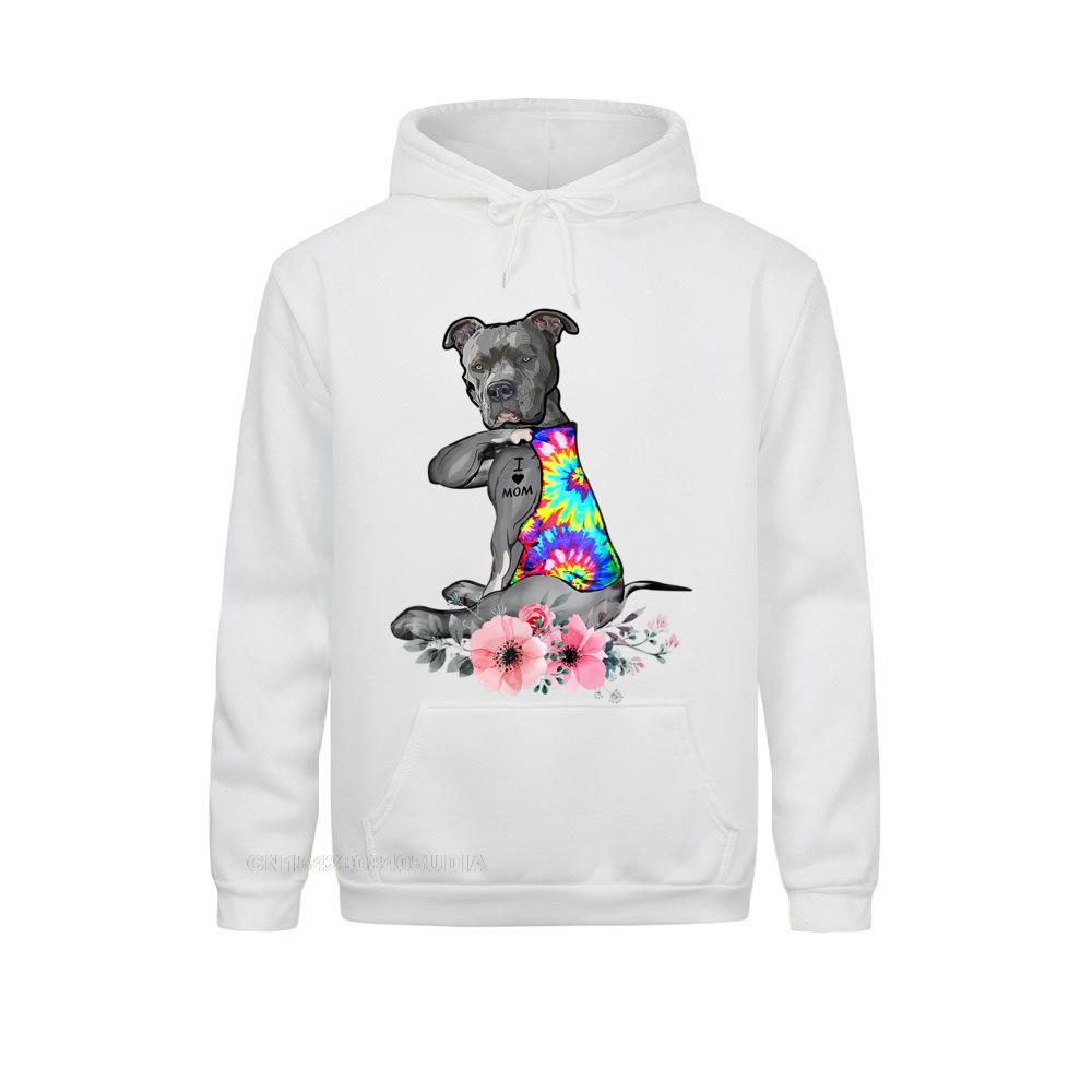 

Pitbull Dog Tattoo I Love Mom, подарок на день матери, толстовки с капюшоном, забавные толстовки унисекс с длинными рукавами, лето/осень, одежда с принтом XL
