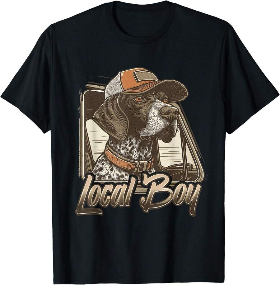 Local Boy Hunting Dog Retro Southern Country Pride Men Women T-Shirt ,Unisex Tee S разноцветный