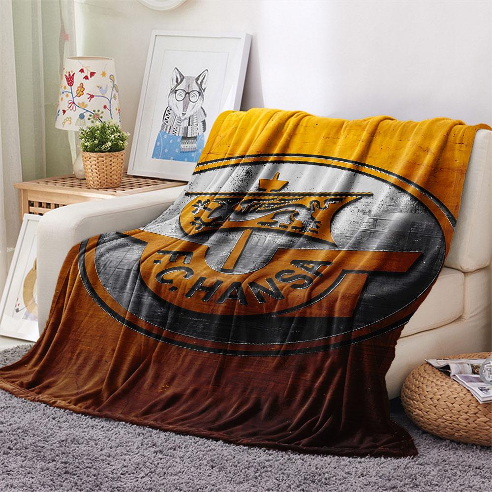 1PC FC Hansa Rostock Patterned Flannel Blanket Suitable For All Seasons for Home Decor Warmth and Comfort Gifts Holiday Present