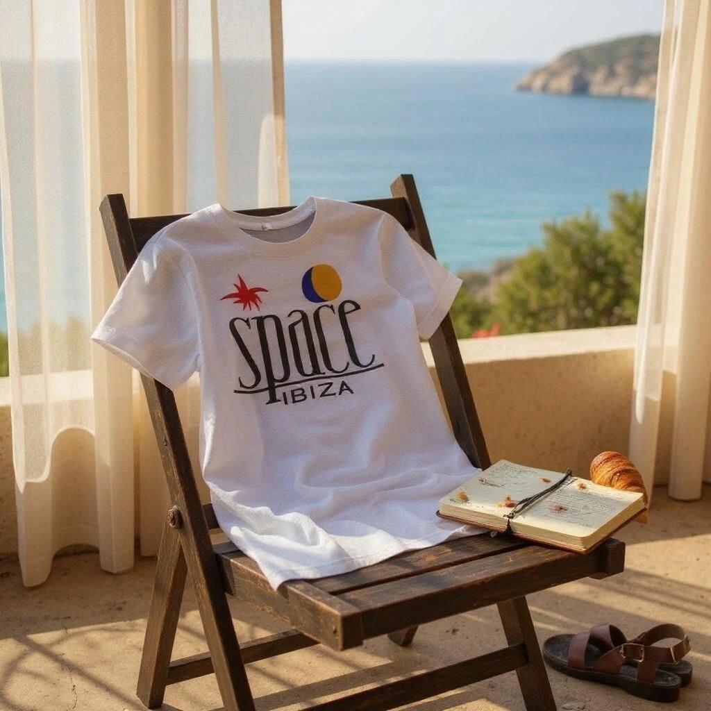 Space Ibiza T-Shirt Adults House Clubbing Rave Tee Pacha Privilege White Island XL