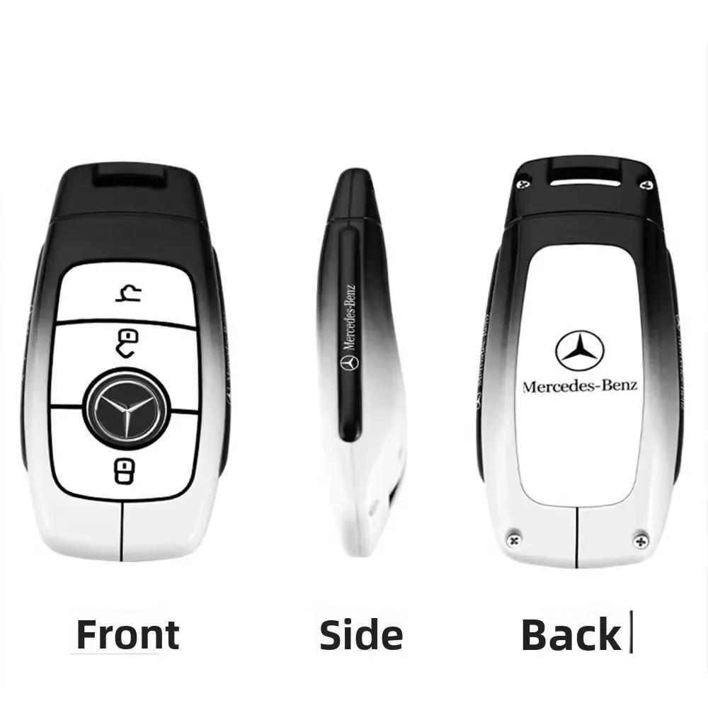 Zinc Alloy Car Remote Key Case Cover Shell For Mercedes Benz A C E S G Class GLC CLE CLA GLB GLS W177 W205 W213 W222 X167 AMG FF2