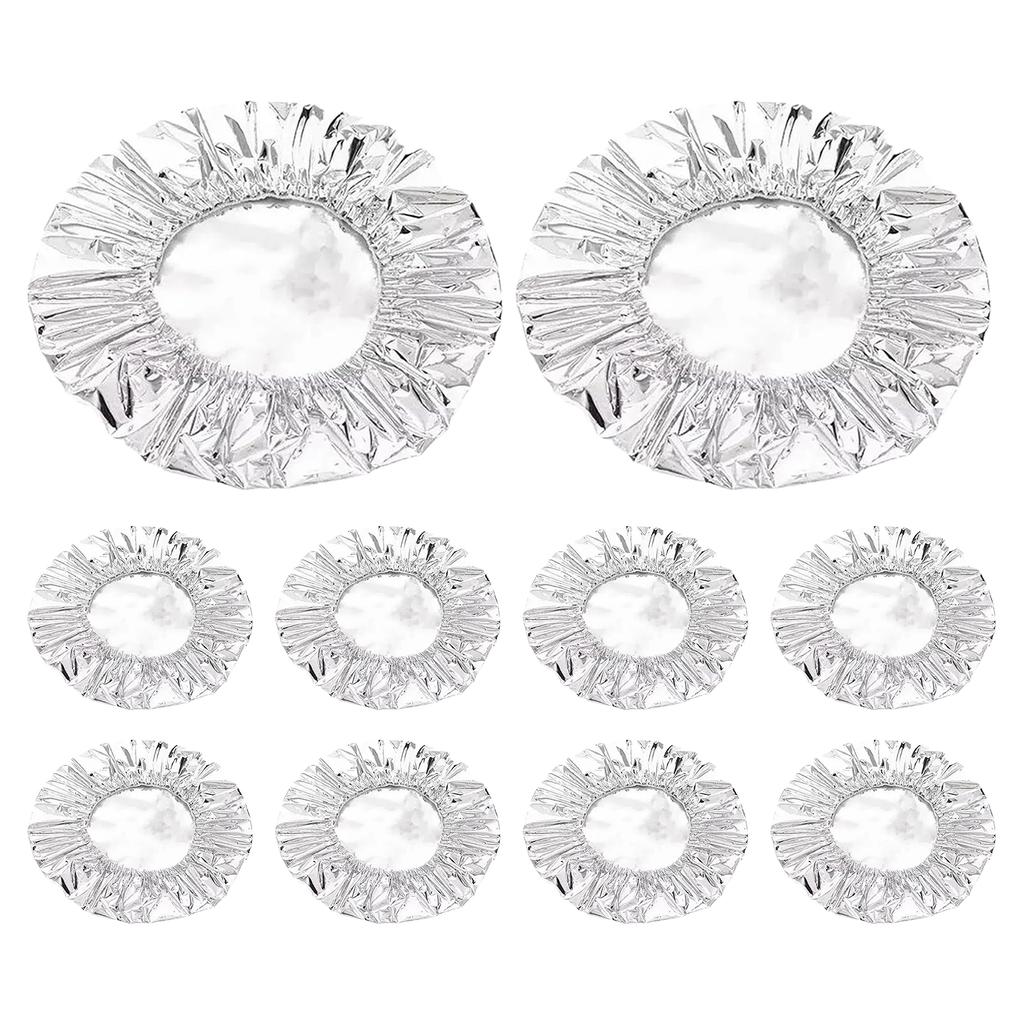 Reusable Aluminum Foil Food Covers Tin Foil Food Insulation Cover Fits Various Dish Shapes Heat Shield Lids