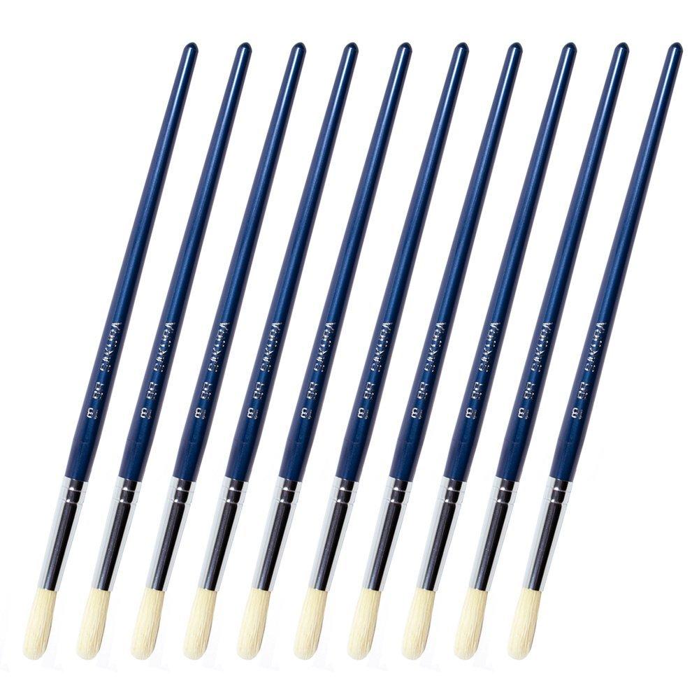 

Sakura Cray-Pas Art Brushes, Pig Bristle, Round, Size 18, BR#18(10), 10 pieces