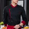 Long Sleeve Chef Jacket Breathable Kitchen Work Clothes Pizzaiolo Uniform Chef Uniform  Hotel Cafe