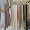 Acetate Satin Fishtail Midi Skirt for Women Elegant Minimalist Flowing Slimming Figure-Hugging A-Line Midi Skirt