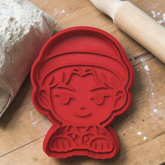 3D Printed Cookie Cutter & Stamp Set PLA Baking Mold for Themed Cookies Fondant Chocolate Easy-Release Party Dessert Molds