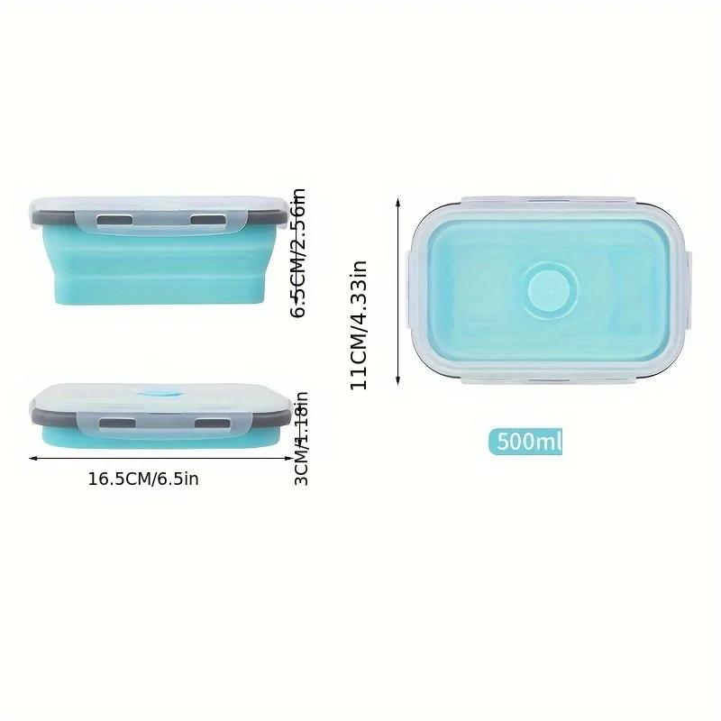 Collapsible Silicone Food Storage Container BPA Free Microwave Safe for RV Travels - Eco-Friendly Kitchen Organizer