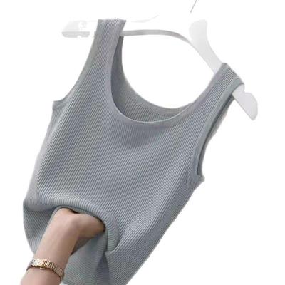 Γυναικείο Ριμπ Μπλουζάκι Αμάνικο με Λεπτές Τιράντες Μεγάλου Μεγέθους - Αδυνατιστικό Καλοκαιρινό Τοπ για Εξωτερική και Εσωτερική Χρήση