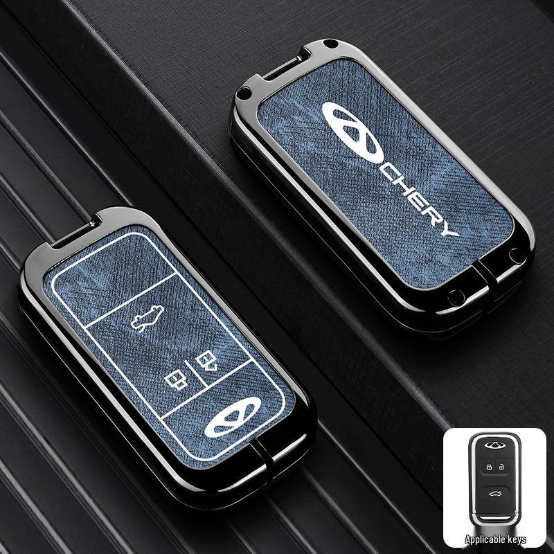 Zinc Alloy Key Shell Covers for Chery, Tiggo 8, 7 Plus - Full Coverage, 5x Anti-Drop Protection