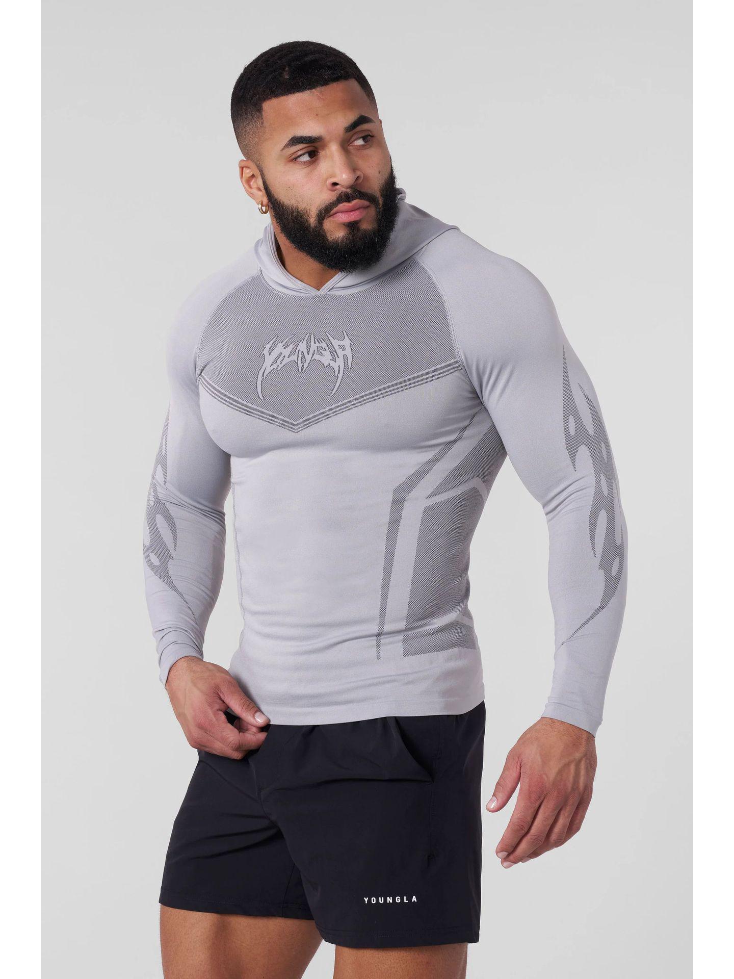 

YoungLA Warrior Stretchy Gym Hoodie Jogger L світло-сірий колір