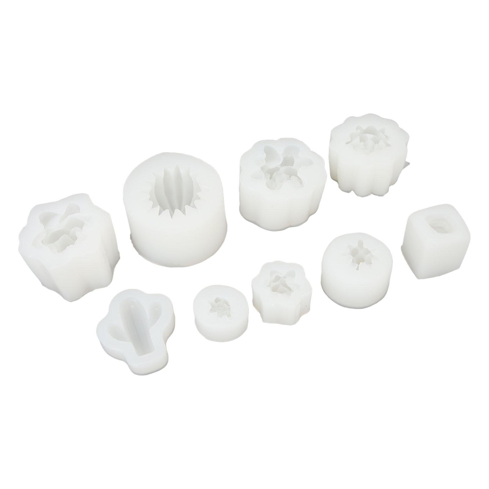 

9Pcs Succulent Silicone Mold Soft Flexible Easy Release Easy to Clean Multifunction Succulent Candle Mold for Soap