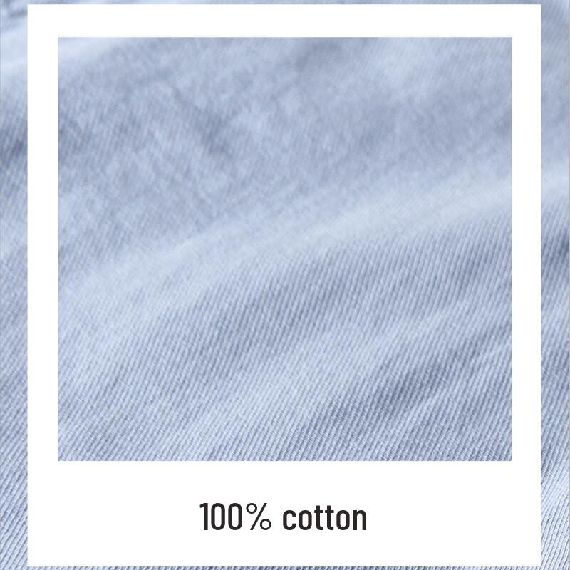 ROMON Men's 100% Cotton Long-Sleeve Casual Shirt