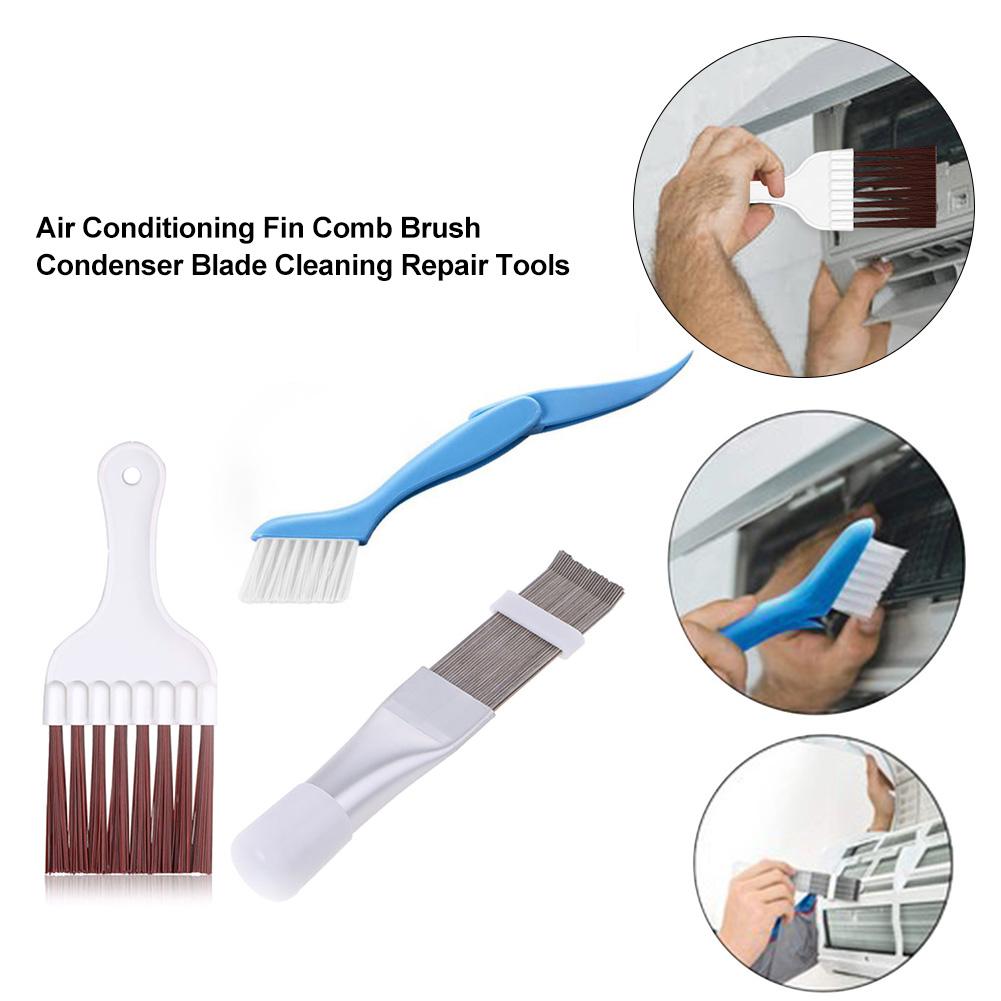 Car Radiator Condenser Straightening Cleaning Tools Air Conditioning Fin Comb Brush Kit Evaporator Blade Repair Cleaning Tool