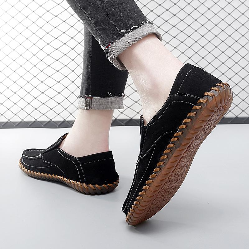 Men's Leather Casual Shoes Handmade Loafers Comfortable Men's Slip On Shoes Flat Moccasins Men's Sneakers