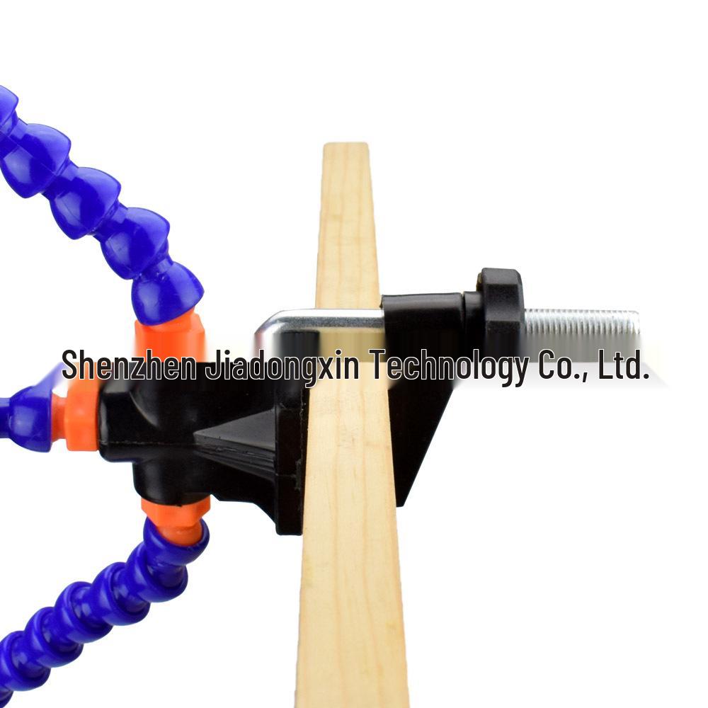 Three-Jaw Device with Tri-Color Light, USB, and 3x Magnifier for Model Airplane Repair