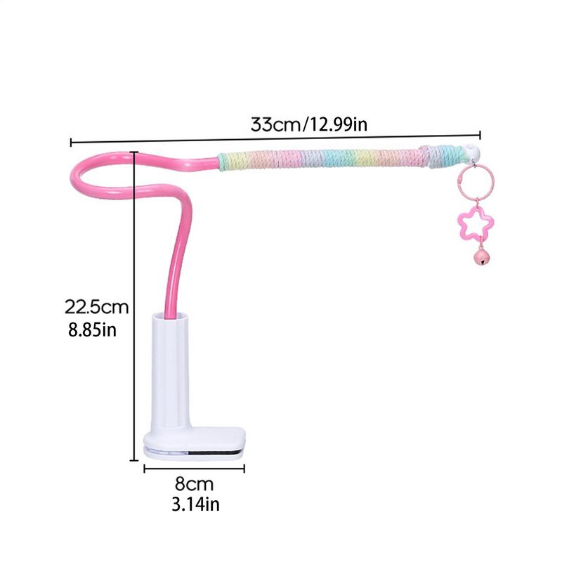 Bird Stand Parrot Stand Cockatiel Toys With Bell Non-Slip Conure Training Accessories For Parakeet Cage Indoor Play