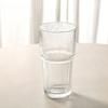Ribbed Glass Cup with Lid And Straw, 600ml Large Capacity Iced Coffee Tumbler, Reusable Cold Drink Cup for Home Office Travel Use