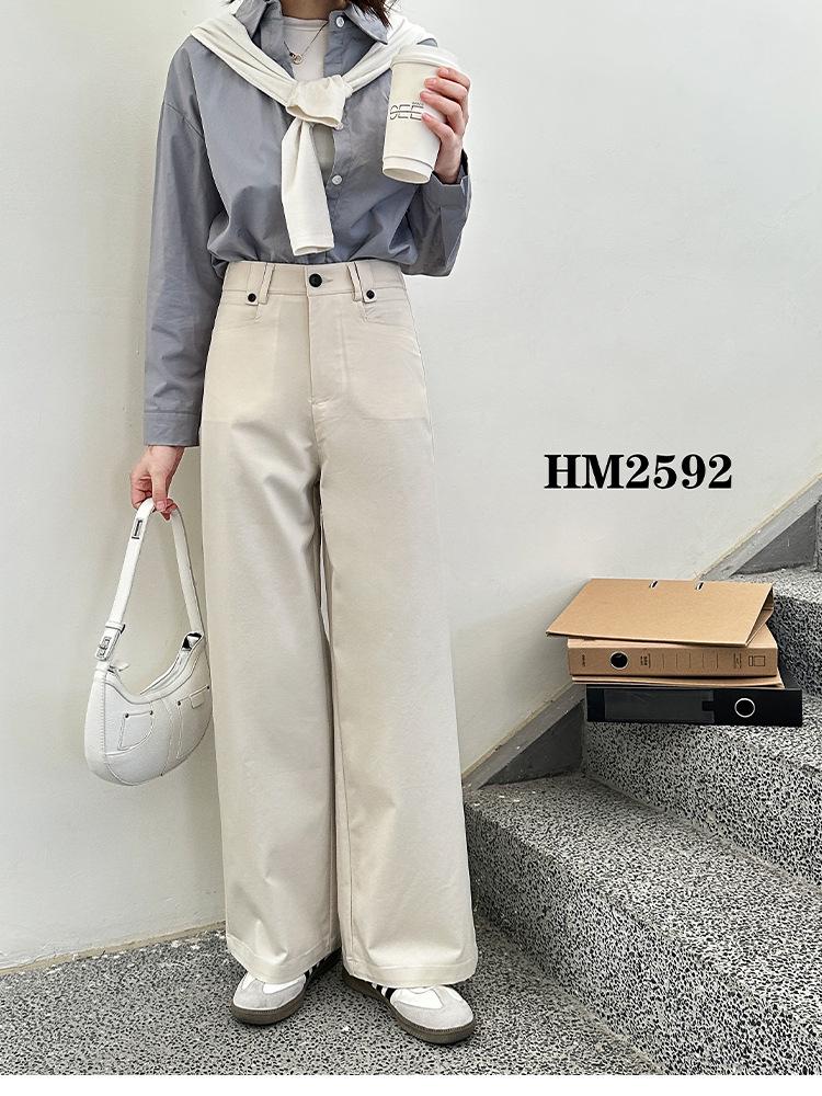 

Весенние облегающие повседневные брюки из хлопка Tencel Breathable - Прямой крой, полуэластичная талия M