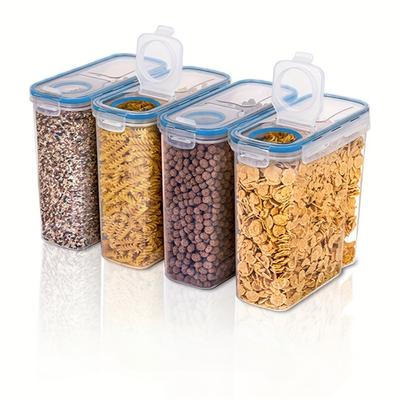 Luftdichter 4-Liter-Müsli-Vorratsbehälter, feuchtigkeitsbeständiger, insektensicherer Reiseimer, Lebensmittelaufbewahrungsbox, transparenter, versiegelter Kunststoffbehälter