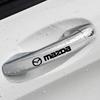 4PCS Car Door Handle Sticker Car Badge Body Decal For Mazda 3 Bk 6 G Gh Cx3 6 Gj 626 Demio 323 Cx-5 Cx-7 Cx9 Cx8 Cx30 Mx-5 RX8 W6