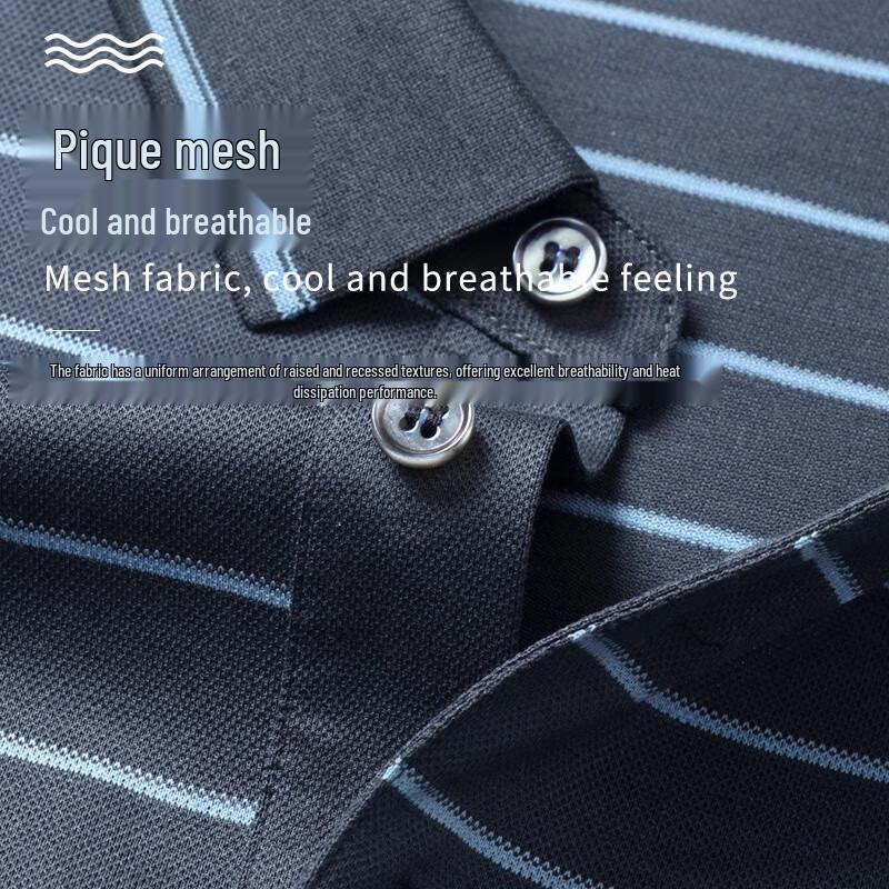 MONTAGUT Men's Summer Silk Blend Polo Shirt