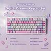 KiiBOOM X Elyxirine Digital Dreams Pastel Y2K Keycap Set MOA Profile PBT Keycaps for Mechanical Compatible with and Layouts (144 Keys) Keyboards,