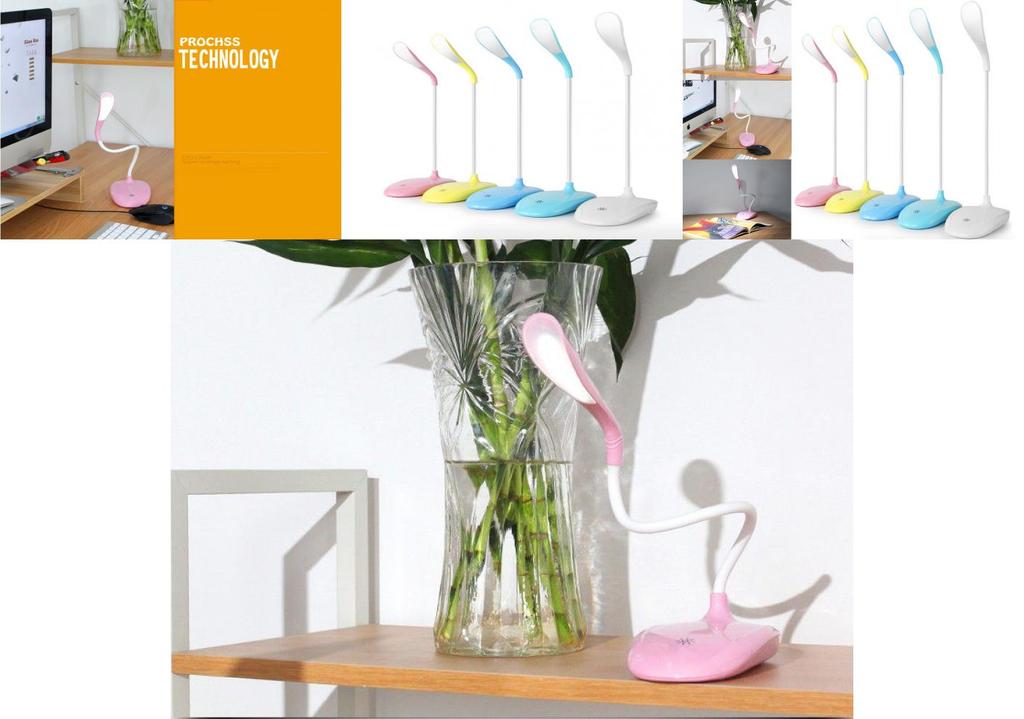 Modern Usb Rechargeable Led Bedside Lamp With Adjustable Brightness For Dorm Rooms