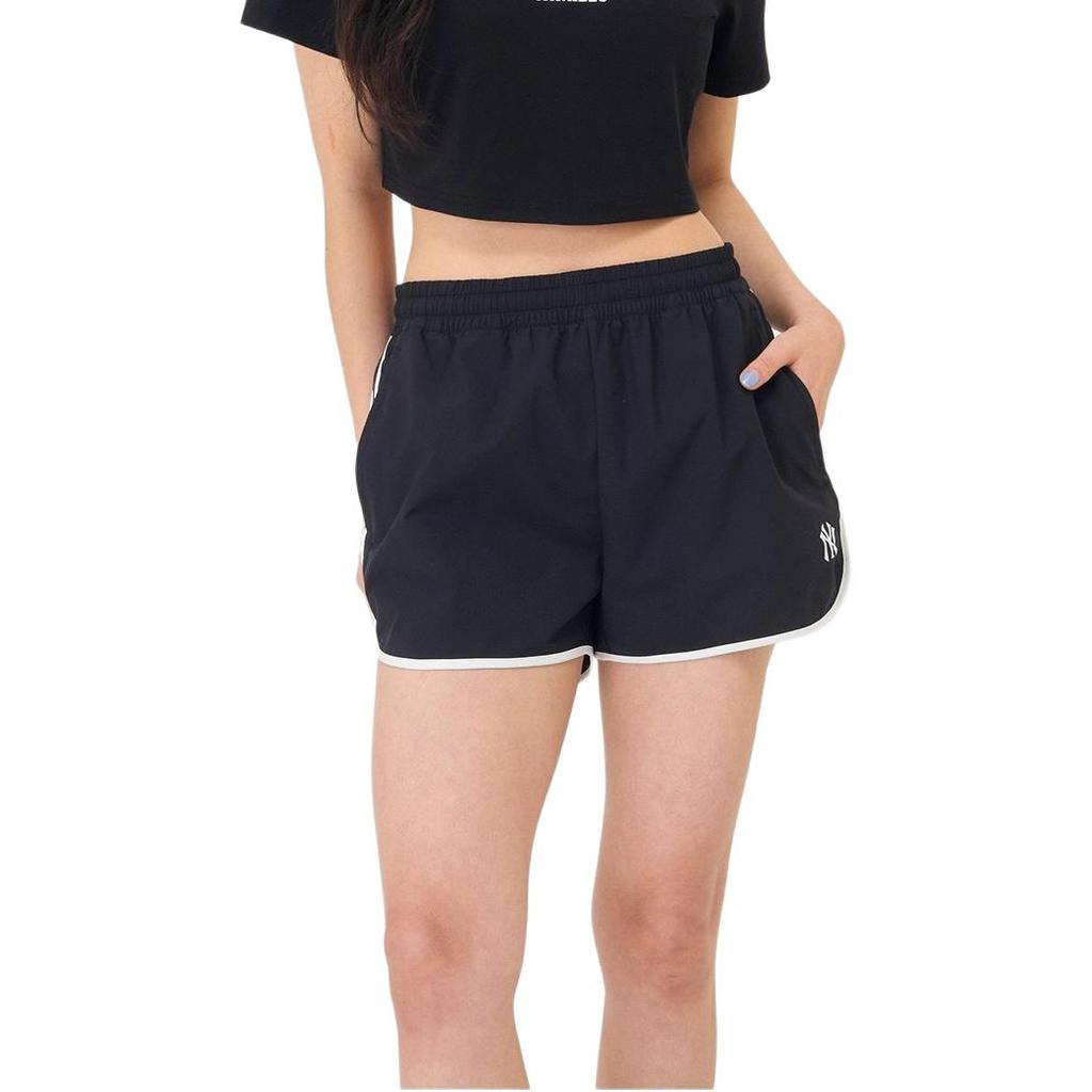 MLB New York Yankees Color Block Comfortable Casual Shorts Women Shorts Black 3FSMB0743-50BKS