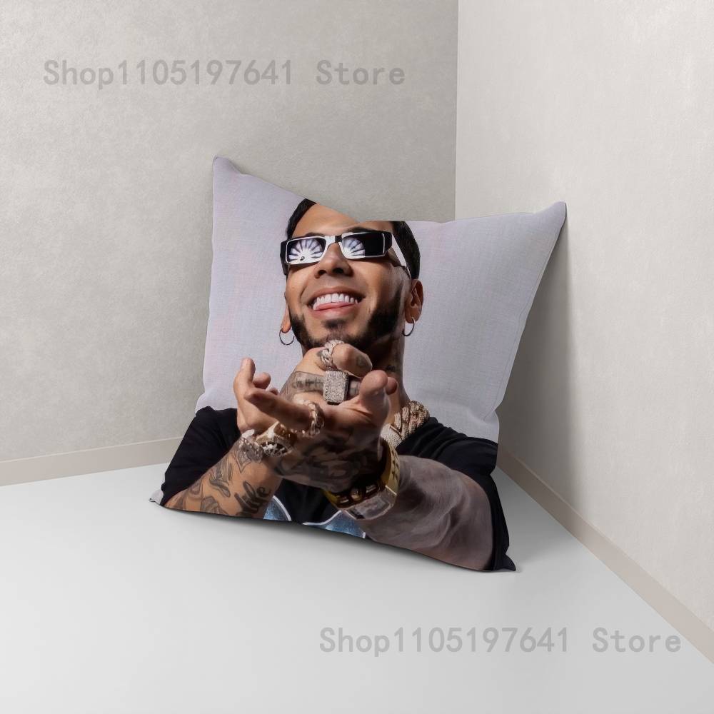 A-Anuel AA Rapper Pillow Case For Sofa Decor Car Office Room Printing Cushion Cover Decorations and Protector
