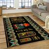 Ancient Egyptian Mythological Ideographic Sign Symbols Carpet Rug for Home Living Room Bedroom Sofa Doormat Decor,Non-slip Mat