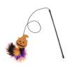 Cat Accesories Decorative Halloween Cat Teaser Stick Feather with Bells Cat Wand Toy Plush Cat Teaser Wand Halloween