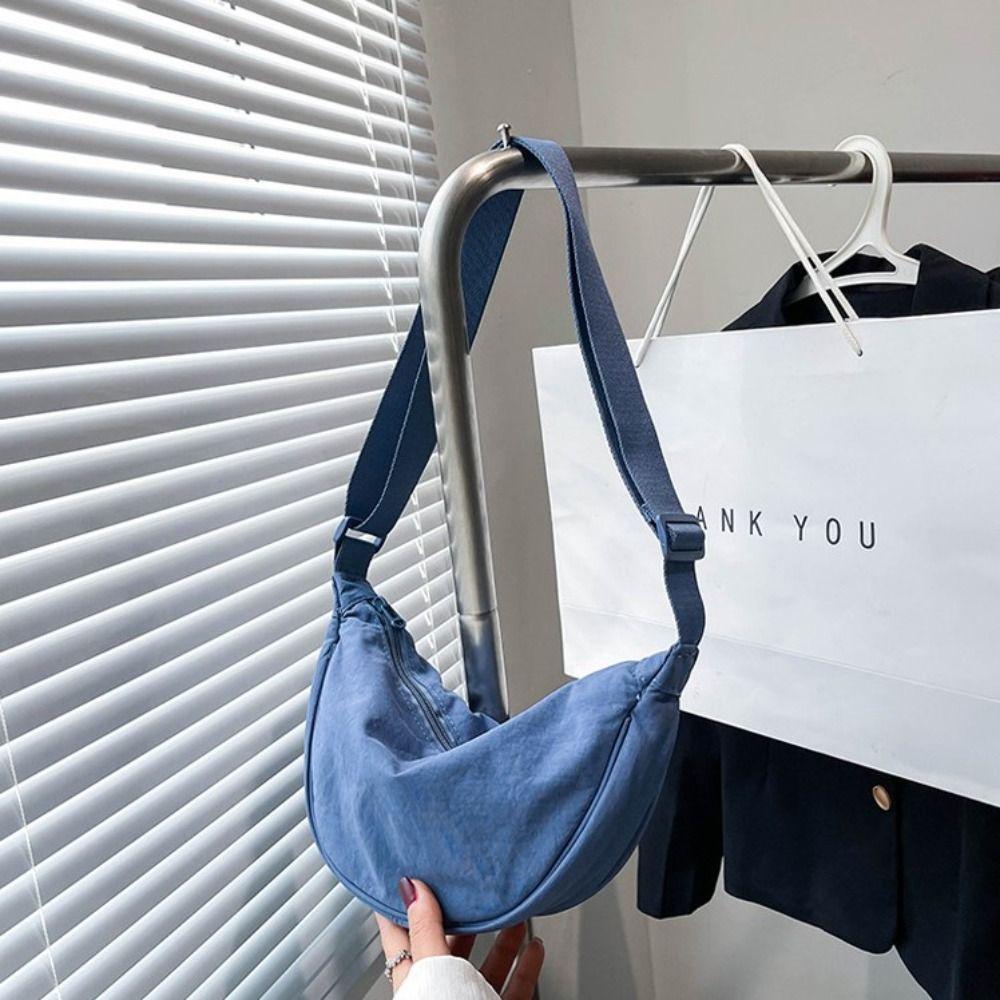 Nylon Hobos Crossbody Bag Handbag Half-moon Bag Casual Canvas Dumpling Bag Girls