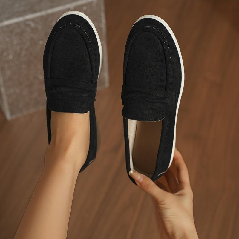 Large Size Shallow Mouth Women's Autumn New One-pedal Flat-soled Lazy Shoes