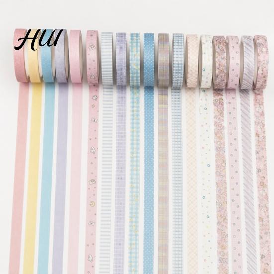 Lightweight Washi Tape 20 Rolls Vintage Set, Retro Patterns Decorative Masking Tapes Soft Translucent for Arts, DIY Crafts, Journals, Planners,