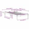 Bed Frame White 75 x 190 cm Solid Pine Wood