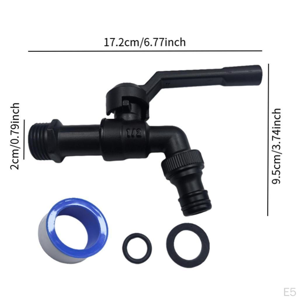 1 in 2 Out Outdoor Faucet Brass Simple to Use Cold Water Multipurpose Bibcocks for Hotel