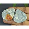 Natürlicher Maligano Jaspis 2 Stück Birnen-Cabochon Lose Edelsteine 114 Karat. 39-41MM SK-3484